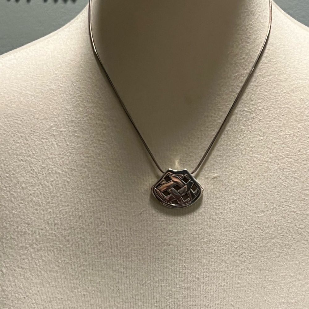 Brighton Silver Necklace with Geometric Pendant